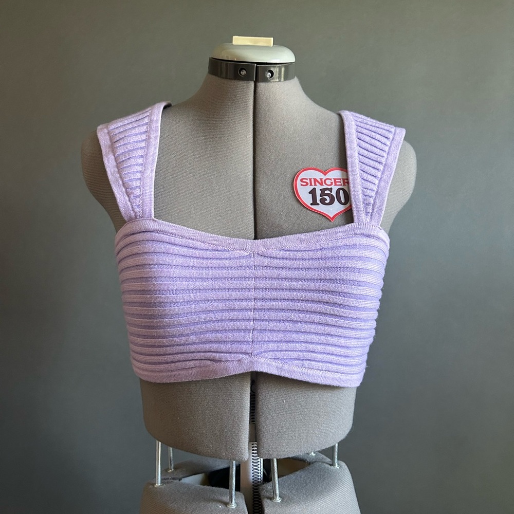 Wild Fable Lilac Ribbed Crop Top